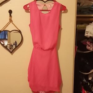 Bubblegum pink open back mid dress